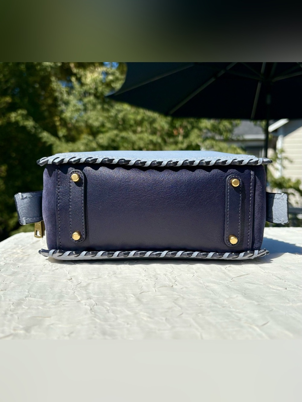 COACH Whipstitch Dreamer 21 In Blue Colorblock Leather 75697 - Picture 8 of 13
